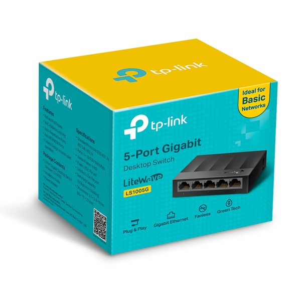 SWITCH TP-LINK LS1005G 5 портов (5*10/100/1000Мбит/с, пластик.корпус) купить по самой низкой цене