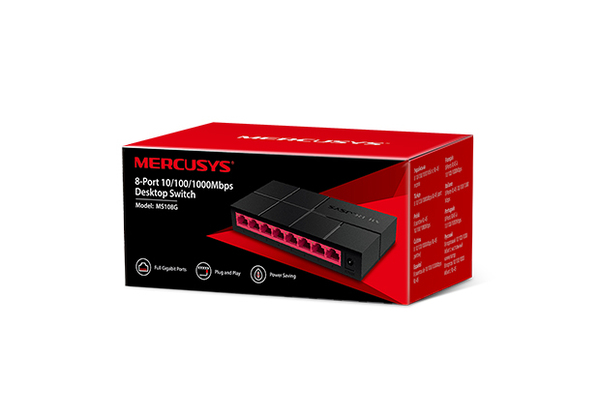 SWITCH MERCUSYS (MS108G) 8 портов 10/100/1000Мбит/с купить по самой низкой цене