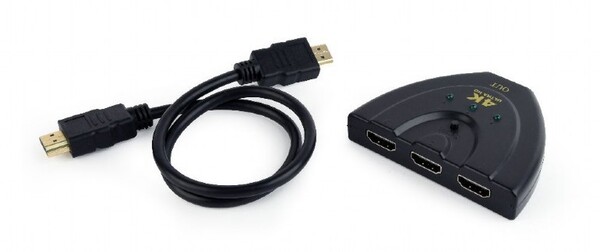 Переключатель HDMI сигналов DSW-HDMI-35 (вход 3xHDMI, выход 1xHDMI, кабель 0.5m, 4K) купить по самой низкой цене