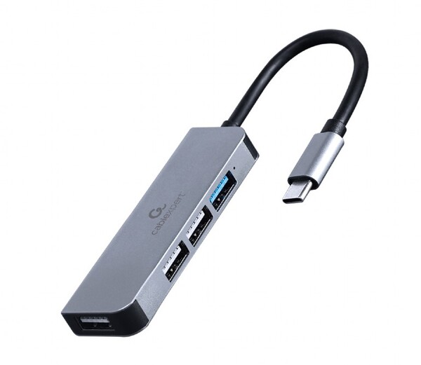 HUB 4-х порт-й USB Gembird (UHB-CM-U3P1U2P3-01) USB 3.1 Type-C ->  3*USB 2.0 + 1*USB 3.1 Type-A, 12см BLACK купить по самой низкой цене