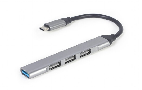 HUB 4-х порт-й USB Gembird (UHB-CM-U3P1U2P3-03) USB 3.1 Type-C ->  3*USB 2.0 + 1*USB 3.1 Type-A, 12см SILVER купить по самой низкой цене