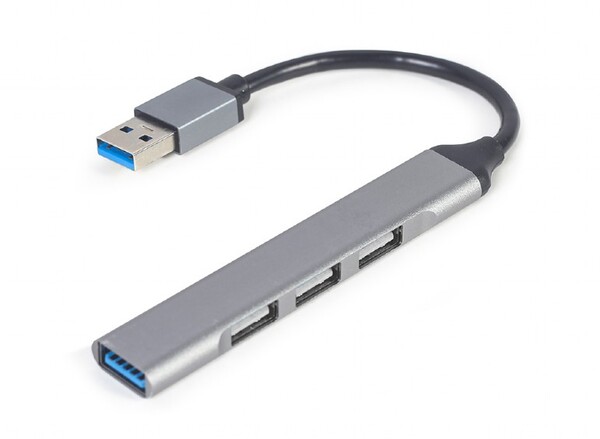 HUB 4-х порт-й USB Gembird (UHB-U3P1U2P3-02) USB 3.1 Type-A  ->  3*USB 2.0 + 1*USB 3.1 Type-A, 13см SILVER купить по самой низкой цене