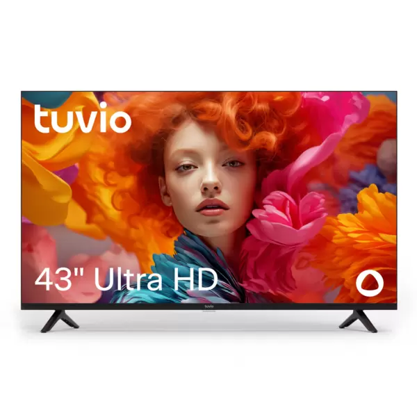 43' Телевизор VA Tuvio TD43UFBHV1, UHD 4K, DVB-C/T2/S2, YaOS, BT, Wi-Fi, голос. пом. Алиса, темно-серый купить по самой низкой цене