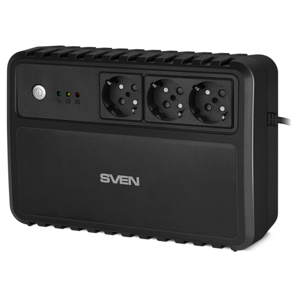 Блок UPS 800VA/400Вт SVEN SVEN UP-L800 (USB, вых.3*CEE7/4, вход 1*СЕЕ7/7, линейно-интерактивный) купить по самой низкой цене