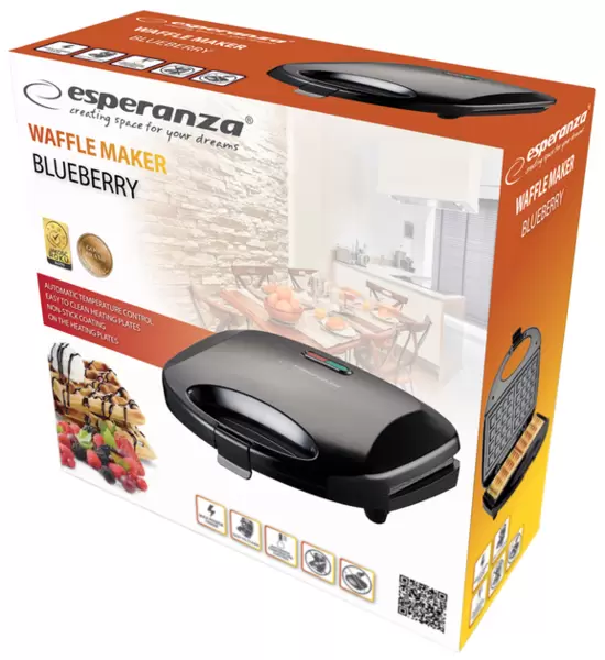Вафельница Esperanza EKT008 (1000Вт) Black купить по самой низкой цене