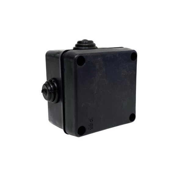 Распределительная коробка 'Электрика', внешняя, квадратная 80x80x45мм, черная, IP65 (17244) купить по самой низкой цене