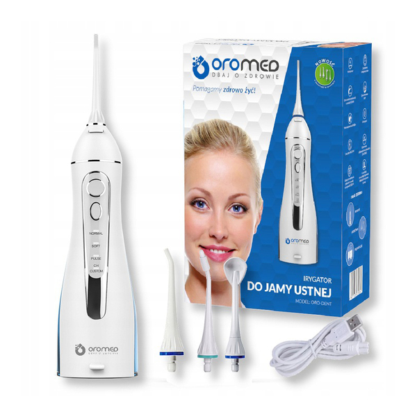 Ирригатор полости рта Oromed Oro-Dent (аккум, 4 насадки, 200мл.) White купить по самой низкой цене