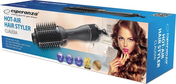 Фен-щетка для волос Esperanza Claudia (EBL015) 1200Вт, чёрн. купить по самой низкой цене