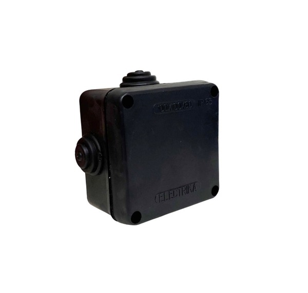 Распределительная коробка 'Электрика', внешняя, квадратная 100x100x60мм, черная, IP65 купить по самой низкой цене