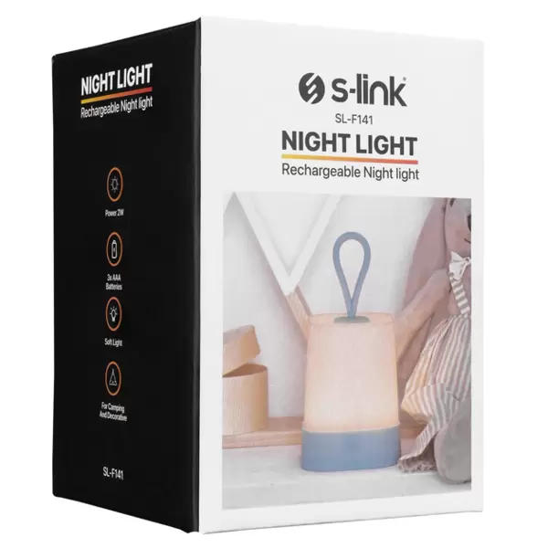 Фонарь аккумуляторный S-link SL-F141 1W Led 1200mAh Rechargeable Touch On/Off (Голубой) купить по самой низкой цене