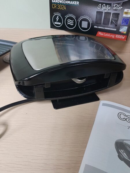 Бутербродница CAMRY CR-3024 730Вт (3в1-гриль/вафельн/бутерброд) black/silver Уценка! купить по самой низкой цене