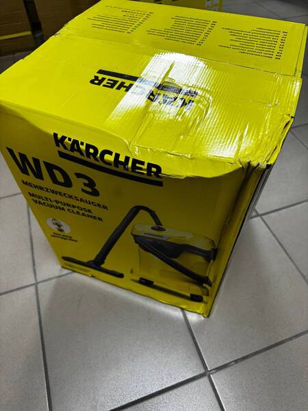 Пылесос Karcher WD 4 V-20/5/22 (1.628-209.0) питание от сети, уборка сухая/влажная, фильтр-мешок Уценка! купить по самой низкой цене