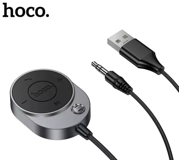 Ресивер Bluetooth аудио Hoco E150 Path AUX BT5.4 (Metal gray) купить по самой низкой цене