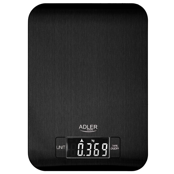 Весы кухонные Adler AD 3183b (электрон, до 5/0.001кг., платформа из нержавеющей стали) чёрные купить по самой низкой цене