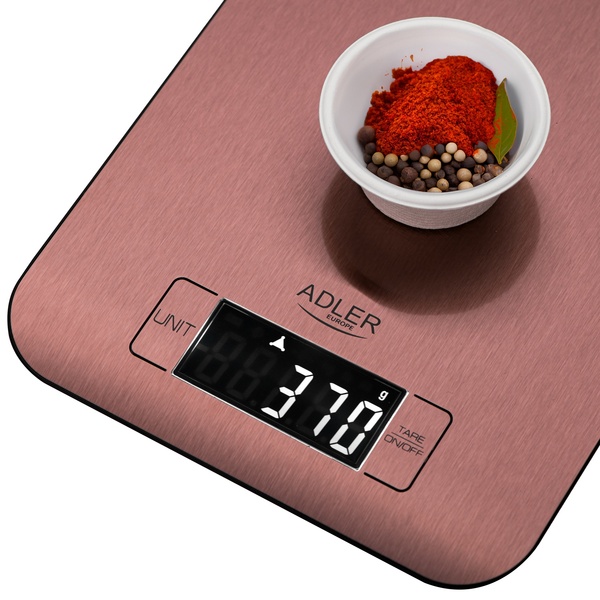 Весы кухонные Adler AD 3183с (электрон, до 5/0.001кг., платформа из нержавеющей стали) цвет медный купить по самой низкой цене