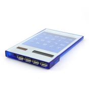 Калькулятор UHB-24C1 8-разряд., солнечн. батаря, встроен. 4-порт. HUB купить по самой низкой цене