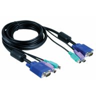 Кабель для KVM переключ. (PS/2+PS/2+VGA15M, 3м,) D-Link (DKVM-CB3) купить по самой низкой цене