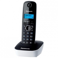 Тел/радио KX-TG1611UAW PANASONIC DECT, часы/буд-к,АОН черн/белый купить по самой низкой цене