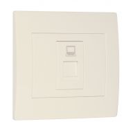 RJ-45 розетка внутренняя SVEN SE-128 1порт,шторка (Ivory) купить по самой низкой цене