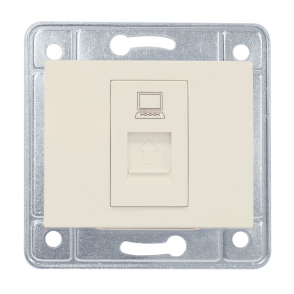 RJ-45 розетка внутренняя SVEN SE-128 1порт,шторка (Ivory) купить по самой низкой цене