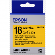 Лента Epson LK-5YBW (C53S655010) 18мм*9м Strng adh Blk/Yell купить по самой низкой цене