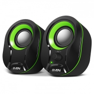 Акустика SVEN 290 2.0 (2x2.5W,USB питание)black/green,ABS-пластик Акустика SVEN 290 2.0 (2x2.5W,USB питание)black/green,ABS-пластик купить по самой низкой цене