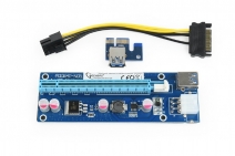 Адаптер PCI-E-1x to 16x Riser + USB3 60cm + каб.пит.18см (RC-PCIEX-03) купить по самой низкой цене