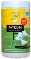 Салфетки чистящие для экранов PATRON, туба 100шт., (F3-027) влажн. купить по самой низкой цене
