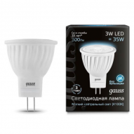 Лампа светодиодная GAUSS 4100k, 3Вт,300лм,GU4 (132517203) софит купить по самой низкой цене