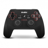 Джойстик (GamePad) SVEN GC-2040, USB, беспроводный, 4оси/8позиций, 11 кнопок, виброотдача, black купить по самой низкой цене