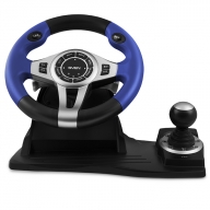 Руль SVEN GC-W600 (10' Рул.колесо+2 педали, USB, виброотдача, 2оси/8позиц/12кнопок/«Tiptronic») black/blue купить по самой низкой цене