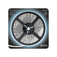 Лента светодиодная (312000310) Gauss 9,6W/m, 120LED/m, 2835/120-SMD, 12V DC, холодный белый, 5м/блистер, IP20 купить по самой низкой цене