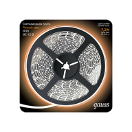 Лента светодиодная (312000107) Gauss 7,2W/m, 30LED/m, 5050/30-SMD, 12V DC теплый белый, 5м/блистер, IP20 купить по самой низкой цене