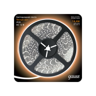 Лента светодиодная (312000114) Gauss 14,4W/m, 60LED/m, 5050/60-SMD, 12V DC теплый белый, 5м/блистер, IP20 купить по самой низкой цене