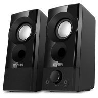 Акустика SVEN 357 2.0 black (2x3W, DC 5V/USB питан, разъемы для наушников и микрофона)  ABS-пласт. купить по самой низкой цене