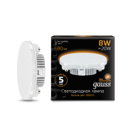Лампа светодиодная GAUSS 3000k, 8Вт, 680лм, gx53 (108008108) tablet купить по самой низкой цене