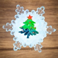 Фигурка светодиодная 'Елочка на снежинке' (501-037) RGB, 5.5х5.5см    REXAN купить по самой низкой цене
