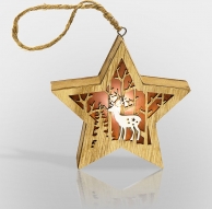 Деревянная фигурка с подсветкой  'Звёздочка' (504-022) 24x13x3.6см    REXAN купить по самой низкой цене