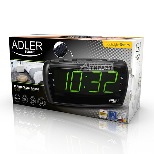 Часы настольные с радио ADLER AD-1121 (FM/AM, питание от сети, LED дисплей, будильник) купить по самой низкой цене