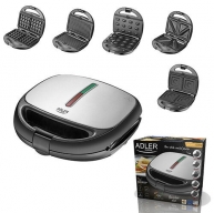 Вафельница/Бутербродница/гриль ADLER AD-3040 (5 в1)  1200Вт, сменные панели купить по самой низкой цене