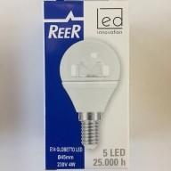 Лампа светодиодная ReeR 4W, 2700K, E14, 250Lm, шар 45мм Лампа светодиодная ReeR 4W, 2700K, E14, 250Lm, шар 45мм купить по самой низкой цене