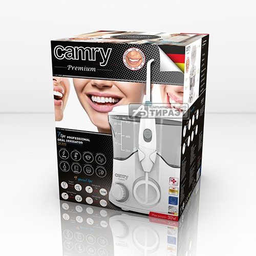 Ирригатор полости рта Camry CR 2172 (220В, 7 насадок, 10 настроек давления, 600мл.) купить по самой низкой цене