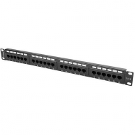 Patch Panel 19', 1U, 24port, CAT.6, UTP LANBERG (PPU6-1024-B) black купить по самой низкой цене