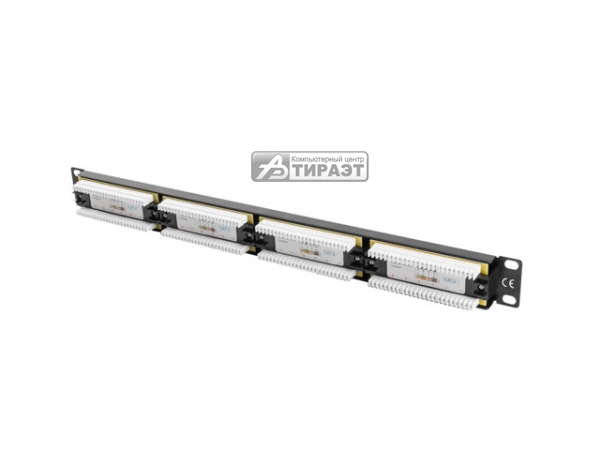 Patch Panel 19', 1U, 24port, CAT.6, UTP LANBERG (PPU6-1024-B) black купить по самой низкой цене