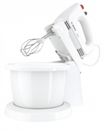 Миксер Bosch MFQ2600W (стационарный,375Вт, 4 скорости, венчик, крюкиб чаша) white купить по самой низкой цене