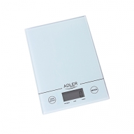 Весы кухонные Adler AD 3138 (электрон, до 5/0.001кг., стекл.платф.) white купить по самой низкой цене