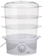 Пароварка Adler AD 633  (3чаши/9литр, 800Вт, таймер ) купить по самой низкой цене