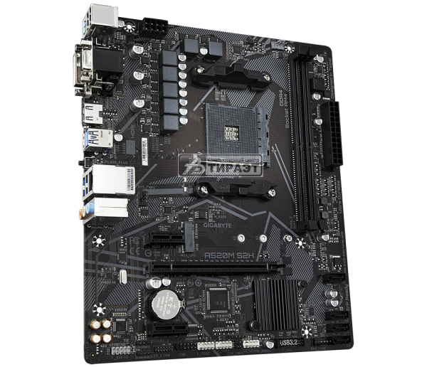 M/B S-AM4: Gigabyte A520M S2H (2DDR4 2133-5100МГц, PCIEx16+2*PCIEx1, M.2, COM, DVI/HDMI/DSUB, RAID) купить по самой низкой цене