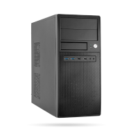 Корпус MidiTower ATX Chieftec CG-04B-OP, черный, без БП купить по самой низкой цене