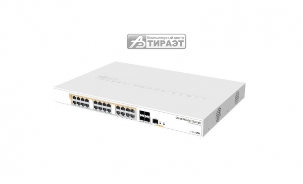 Коммутатор (Switch) Mikrotik (CRS328-24P-4S+RM) 24p*GLan, 4p*uplink/стек/SFP (до 10 Гбит/с) , PoE/PoE+ купить по самой низкой цене